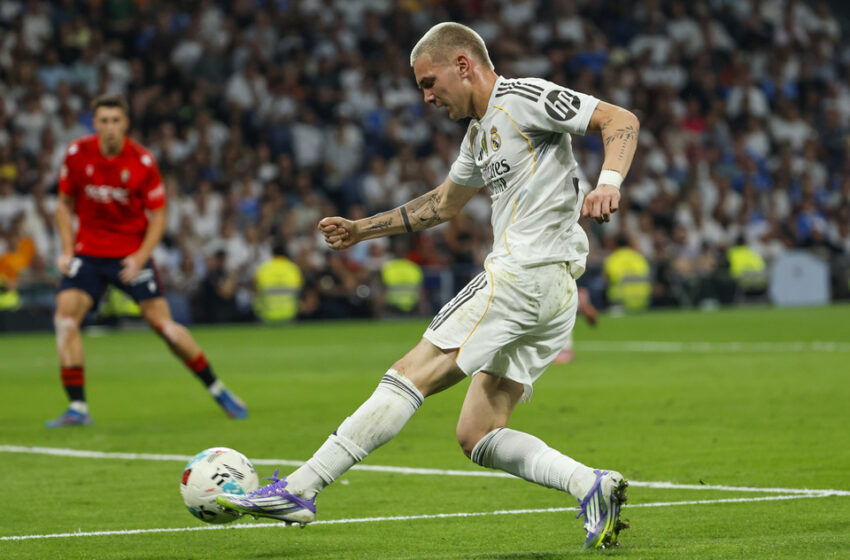 Franco Mastantuono jugó por primera vez en el Real Madrid